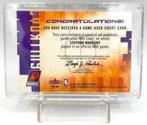 2001-02 Flair (Stephon Marbury) GU Court Card #NNO (6)