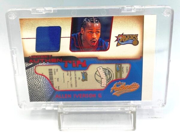2001 Fleer Authentix (Allen Iverson) Jersey Card #JA-AI (2) 2001 Fleer Authentix (Allen Iverson) Jersey Card #JA-AI (2)