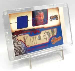 2001 Fleer Authentix (Allen Iverson) Jersey Card #JA-AI (3)