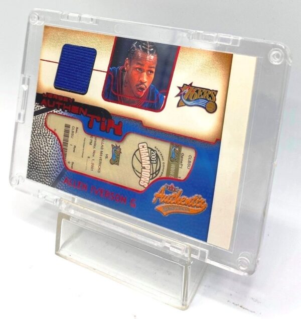 2001 Fleer Authentix (Allen Iverson) Jersey Card #JA-AI (4) 2001 Fleer Authentix (Allen Iverson) Jersey Card #JA-AI (4)