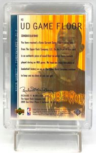 2001 Upper Deck (Kevin Garnett) Game Floor Card #KG (5)