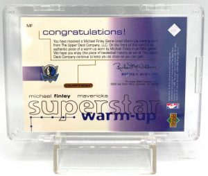 2001 Upper Deck! (Michael Finley) SS Warm-Up Card #MF (5)