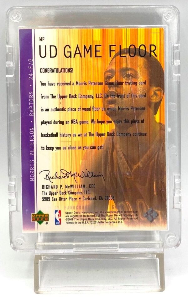 2001 Upper Deck (Morris Peterson) Game Floor Card #Mp (5)