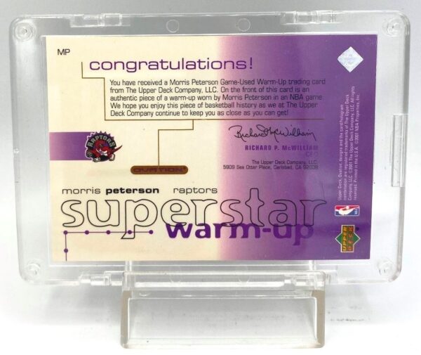 2001 Upper Deck (Morris Peterson) Warm-Up Jersey Card #MP (5)