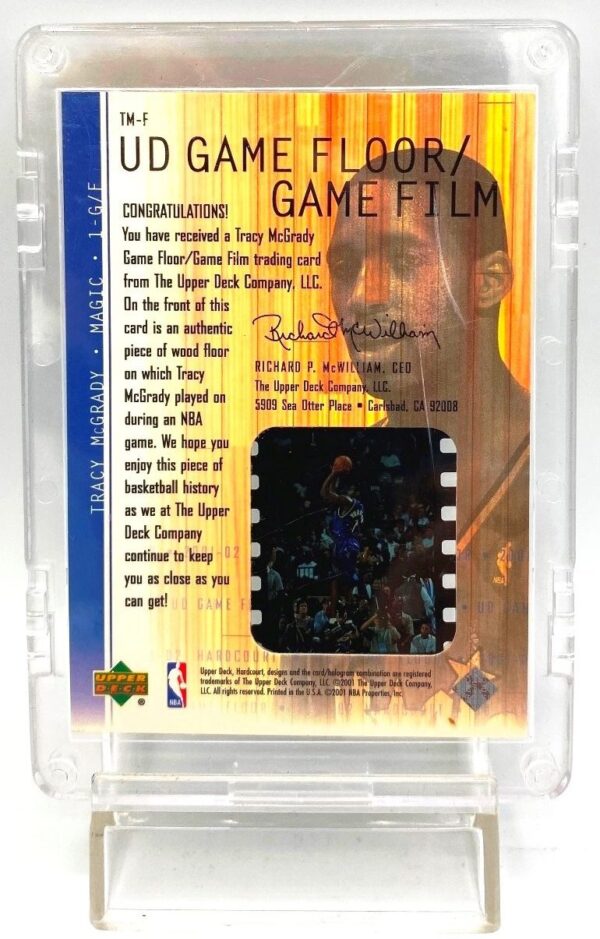 2001 Upper Deck (Tracy McGrady) Game Floor & Film Card #TM-F (5) 2001 Upper Deck (Tracy McGrady) Game Floor & Film Card #TM-F (5)
