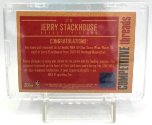 2002 Topps (Jerry Stackhouse) Competitive Threads Card #CT-JS (5)