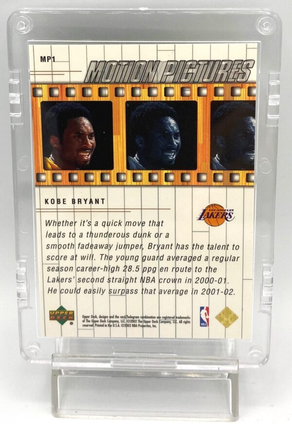 2002 Upper Deck Kobe Bryant (Motion Pictures) Gold Script Print 1pc Card #MP1 (5) 2002 Upper Deck Kobe Bryant (Motion Pictures) Gold Script Print 1pc Card #MP1 (5)
