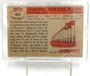 1956 Topps Rookie Lenny Moore Card #60 (5)