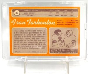 1970 Topps Football Fran Tarkenton Card #80 (5)