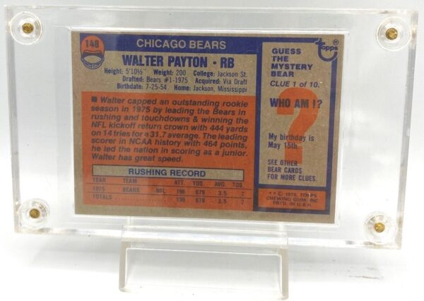 1976 Topps Chewing Gum Rookie Walter Payton Card #148 (5) 1976 Topps Chewing Gum Rookie Walter Payton Card #148 (5)