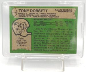 1978 Topps Rookie Tony Dorsett Card #315 (5)