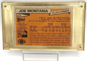 1981 Topps Rookie Joe Montana Card #216 (5)