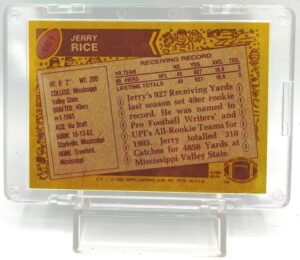 1986 Topps Rookie Jerry Rice Card #161 (5)