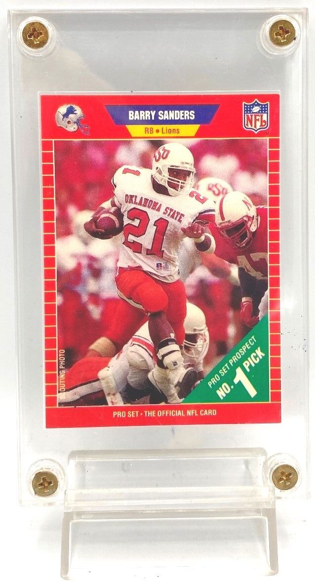 1989 Pro Set Prospect Rookie Barry Sanders Card #494 (1)
