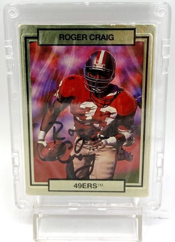 1990 Action Packed Autographed Card #242 Roger Craig (2)