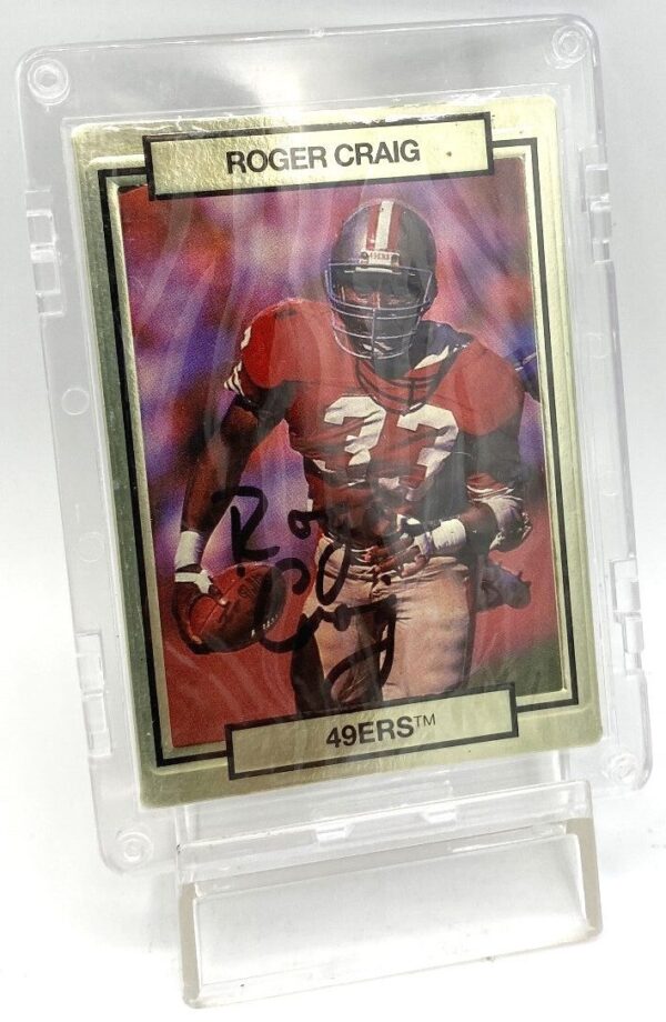 1990 Action Packed Autographed Card #242 Roger Craig (3)