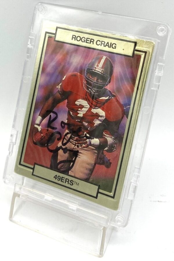 1990 Action Packed Autographed Card #242 Roger Craig (4)
