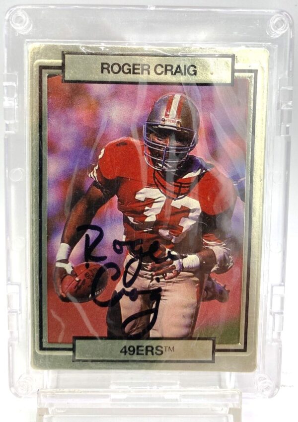 1990 Action Packed Autographed Card #242 Roger Craig (5)