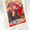 1990 Fleer Autographed Card #10 Joe Montana (ERROR STATS CARD) TD's & YD' (4) 1990 Fleer Autographed Card #10 Joe Montana (ERROR STATS CARD) TD's & YD' (4)