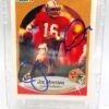 1990 Fleer Autographed Card #10 Joe Montana (ERROR STATS CARD) TD's & YD's (2) 1990 Fleer Autographed Card #10 Joe Montana (ERROR STATS CARD) TD's & YD's (2)