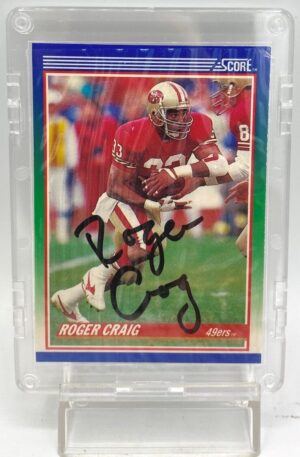 1990 Score Autographed Card #100 Roger Craig (1) 1990 Score Autographed Card #100 Roger Craig (1)