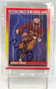 1990 Score Autographed Insert Card #329 Roger Craig (1)