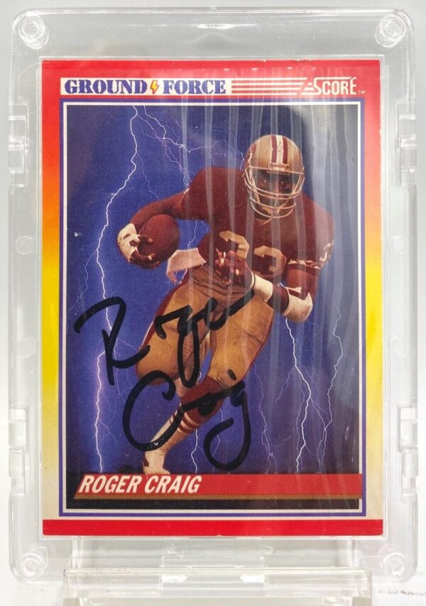 1990 Score Autographed Insert Card #329 Roger Craig (2) 1990 Score Autographed Insert Card #329 Roger Craig (2)