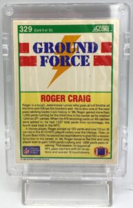 1990 Score Autographed Insert Card #329 Roger Craig (5)