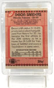 1990 Topps Super Rookie Deion Sanders Card #469