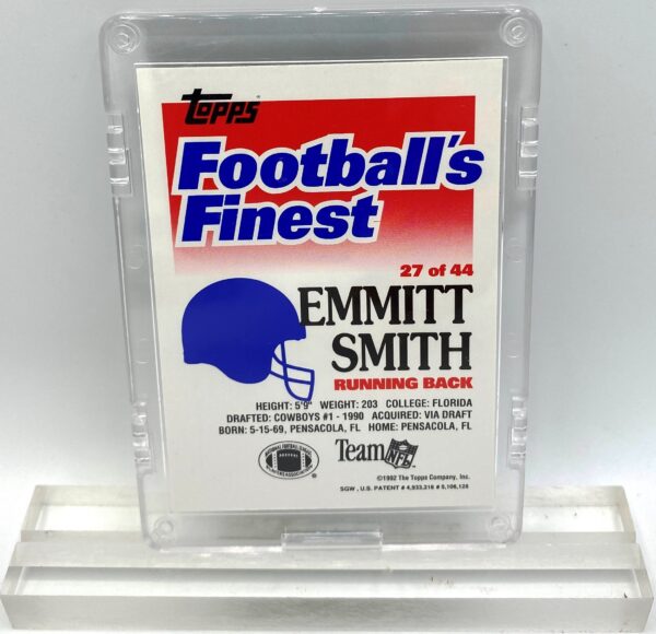 1992 Topps Football's Finest Emmitt Smith Card #27 Of 44 (3) 1992 Topps Football's Finest Emmitt Smith Card #27 Of 44 (3)
