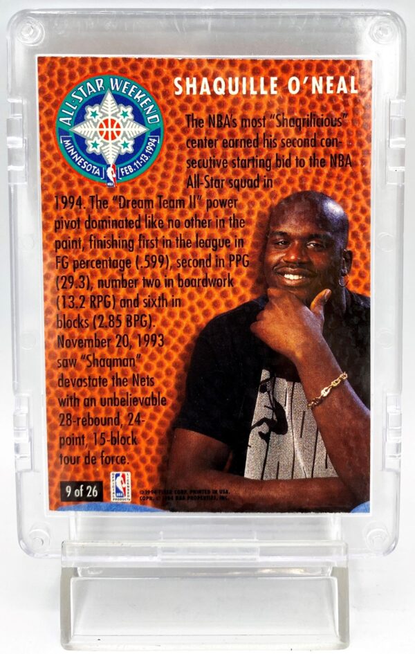 1994-95 Fleer Shaquille O'Neal All-Star Weekend-Silver Card #9 of 2 (1pc) (6) 1994-95 Fleer Shaquille O'Neal All-Star Weekend-Silver Card #9 of 2 (1pc) (6)