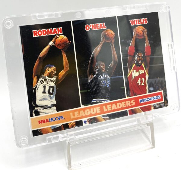 1994-95 Skybox NBA Hoops Shaquille O'Neal LL Rebounds Card #256 (2pcs) (3)