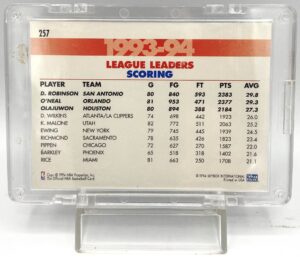 1994-95 Skybox NBA Hoops Shaquille O'Neal LL Scoring Card #257 (1pc) (5)