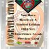 1994 Classic NFL 75 Experience Sneak Preview Card Emmitt Smith (5) 1994 Classic NFL 75 Experience Sneak Preview Card Emmitt Smith (5)