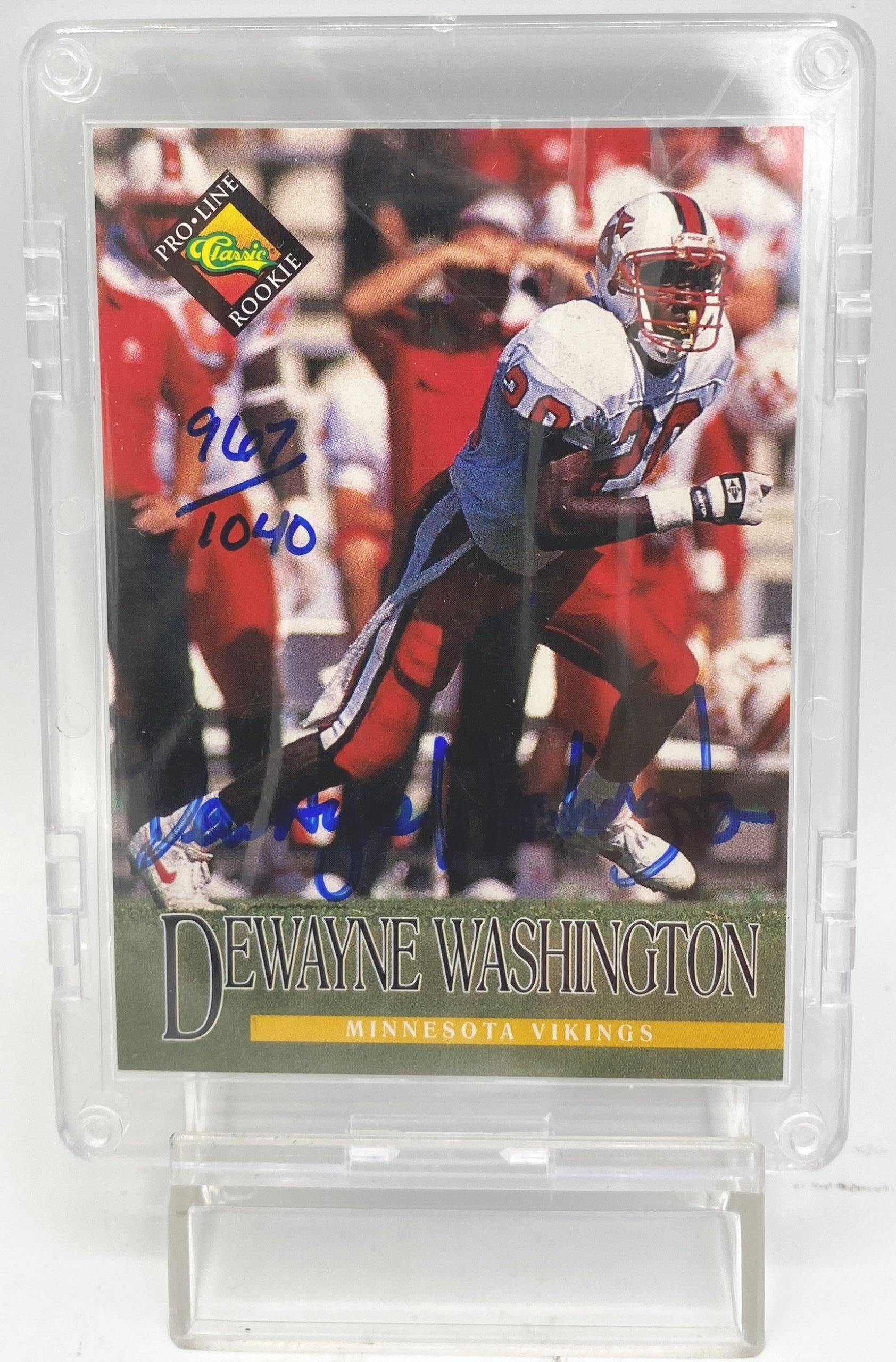 1994 Classic NFL Pro-Line Rookie Dewayne Washington (1)