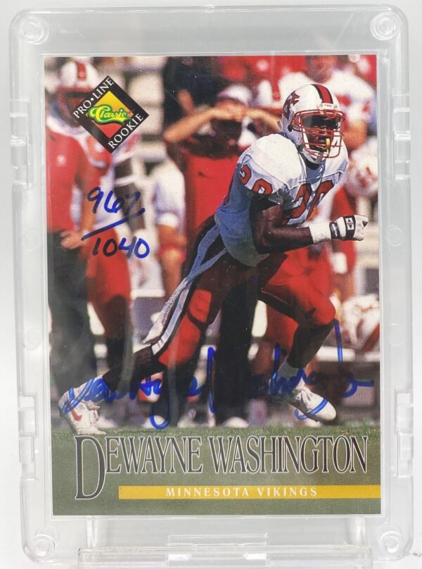 1994 Classic NFL Pro-Line Rookie Dewayne Washington (3)