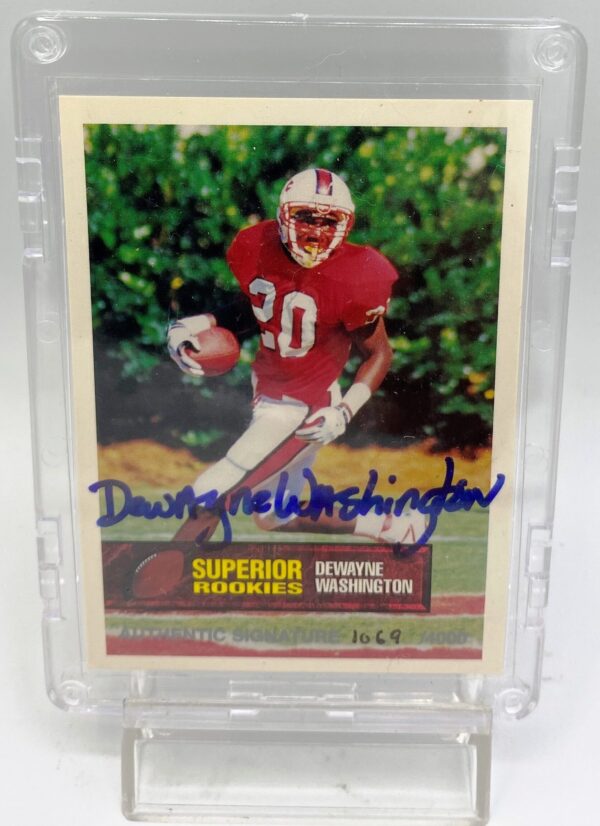 1994 Superior Rookies Dewayne Washington Card #23 (2)