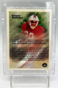 1994 Superior Rookies Dewayne Washington Card #23 (6)