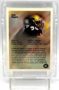 1994 Superior Rookies Sam Rogers Card #67 (6)