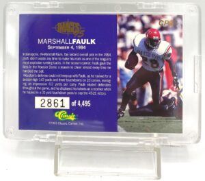 1995 Classic Images 95 Marshall Faulk Card #CP9 (5)