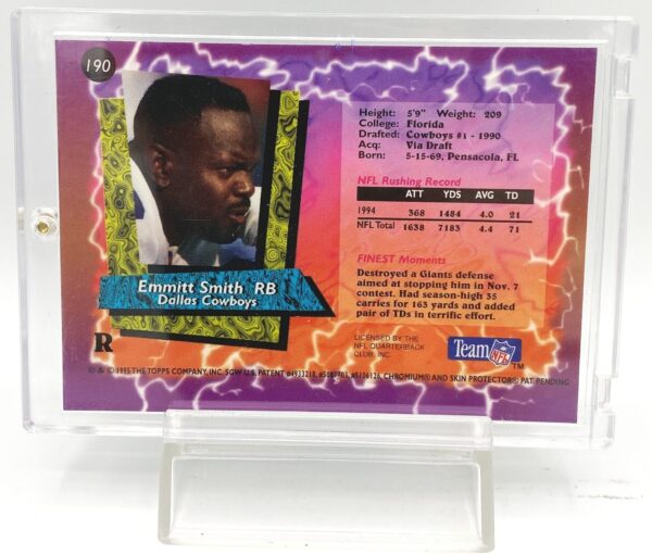 1995 Topps Finest Emmitt Smith Card #190 (5) 1995 Topps Finest Emmitt Smith Card #190 (5)