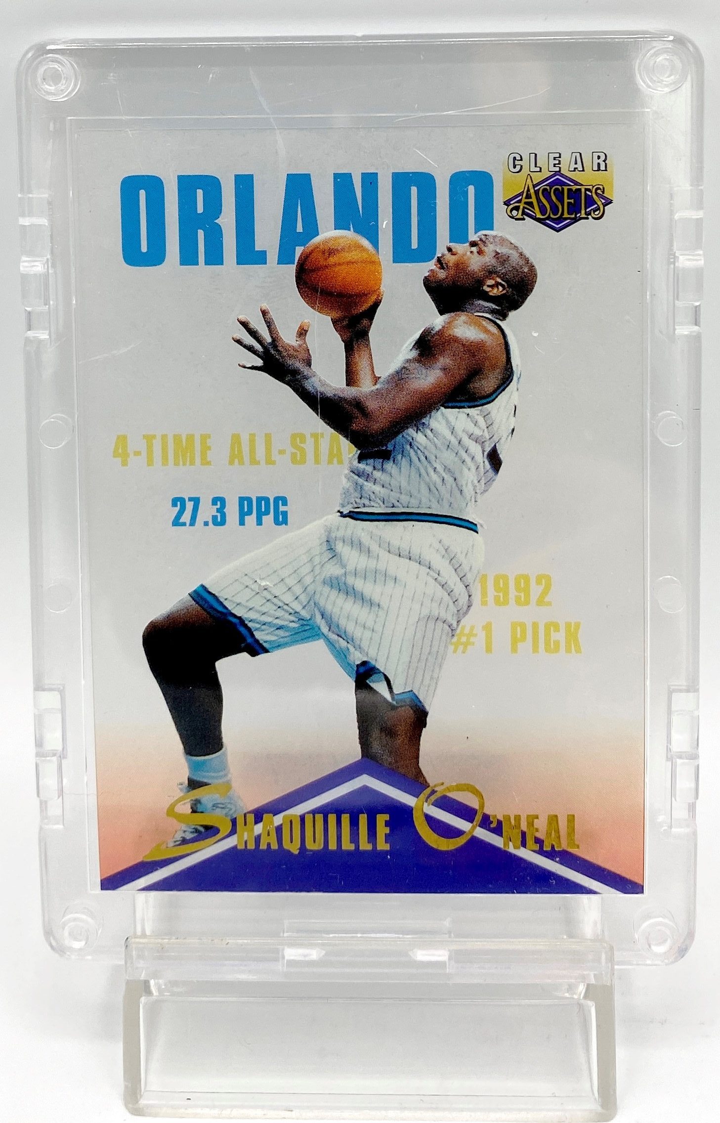 1996 Classic Clear Assets Gold Shaquille O'Neal (S P Card #1 (1pc) (1)