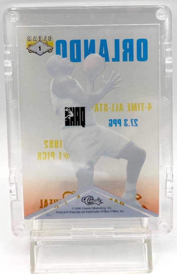 1996 Classic Clear Assets Gold Shaquille O'Neal (S P Card #1 (1pc) (5)