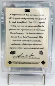 1997 Upper Deck NFL Legends Jack Youngblood Autographed Card (6)