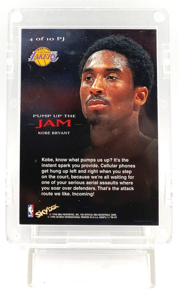 1998-99 NBA Hoops Jam Kobe Bryant (Pump Up The Jam) Red Insert #4-10PJ (1pc) (5) 1998-99 NBA Hoops Jam Kobe Bryant (Pump Up The Jam) Red Insert #4-10PJ (1pc) (5)