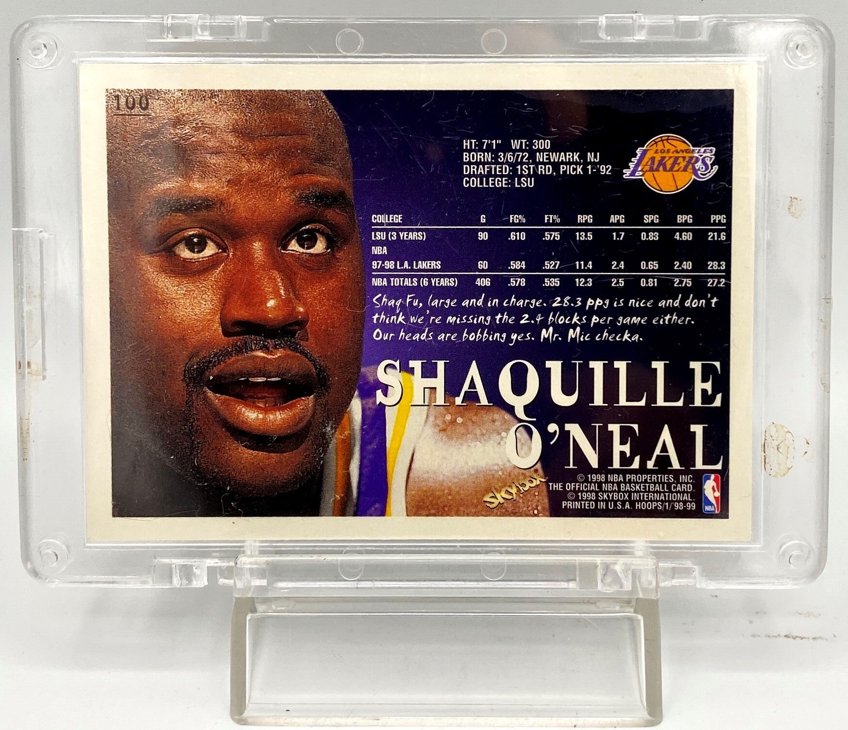 1998-99 NBA Hoops Shaquille O'Neal #100 (2pcs) (5)