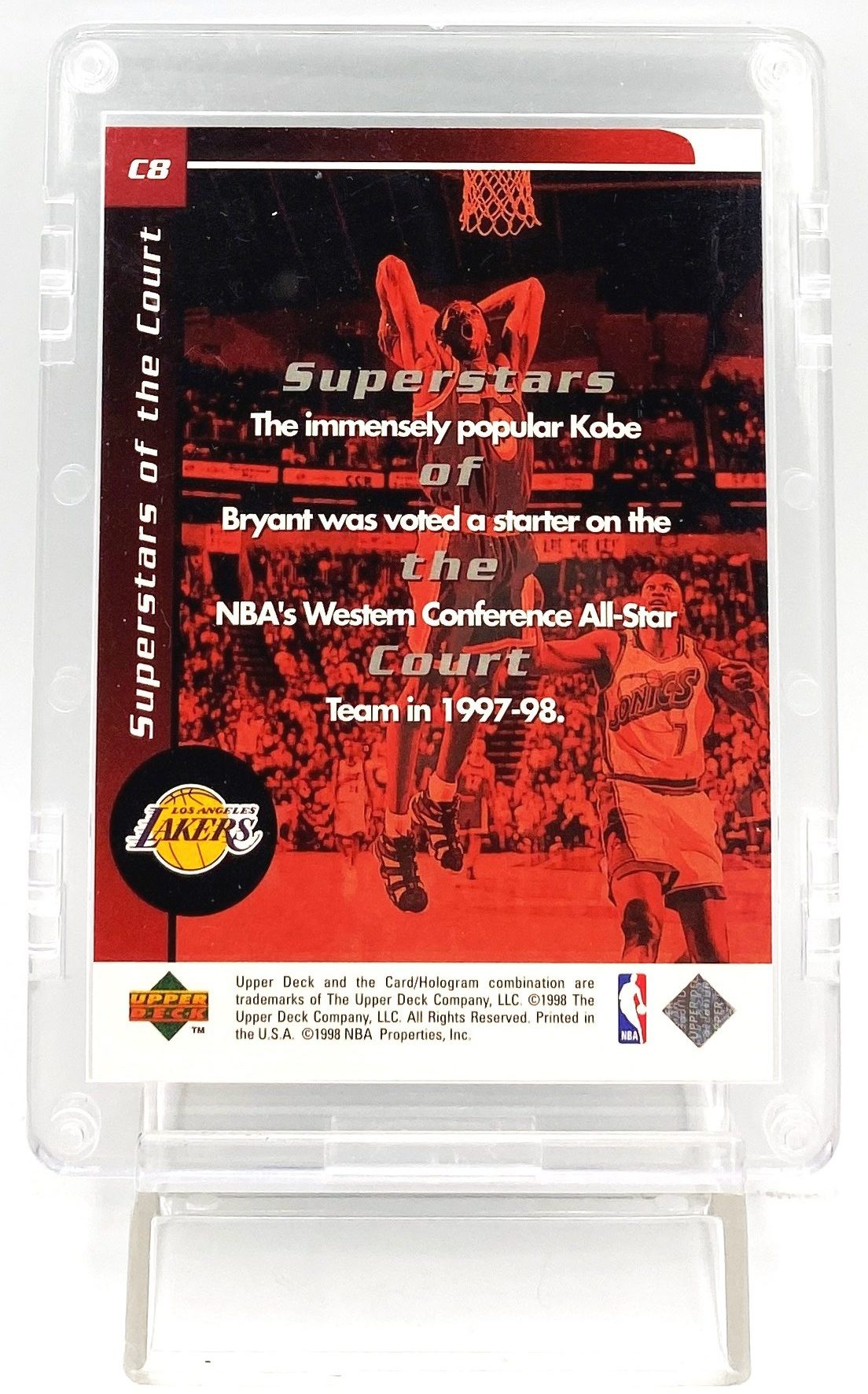 1998 UD Superstars Of The Court Kobe Bryant (Holo Foil) Card #C8 (2pcs) (5)