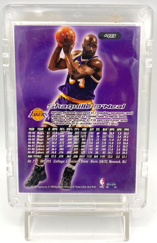 1999-00 Fleer Ultra Shaquille O'Neal LA Lakers Center #40 (1pc) (5)