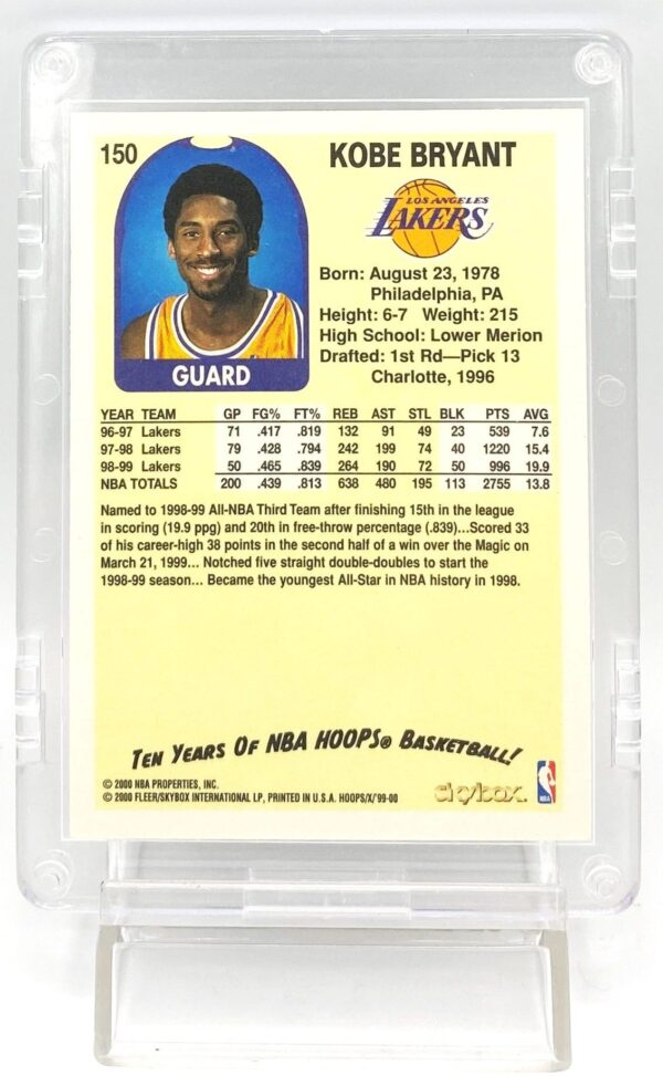 1999-00 Skybox Kobe Bryant (Ten Years Of NBA Hoops '89-99 ) Card #150 (1pc) (5) 1999-00 Skybox Kobe Bryant (Ten Years Of NBA Hoops '89-99 ) Card #150 (1pc) (5)