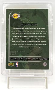 1999 Ovation Kobe Bryant (Lead Performers-Enthusiasm) Silver Insert #LP8 (1pc) (5)